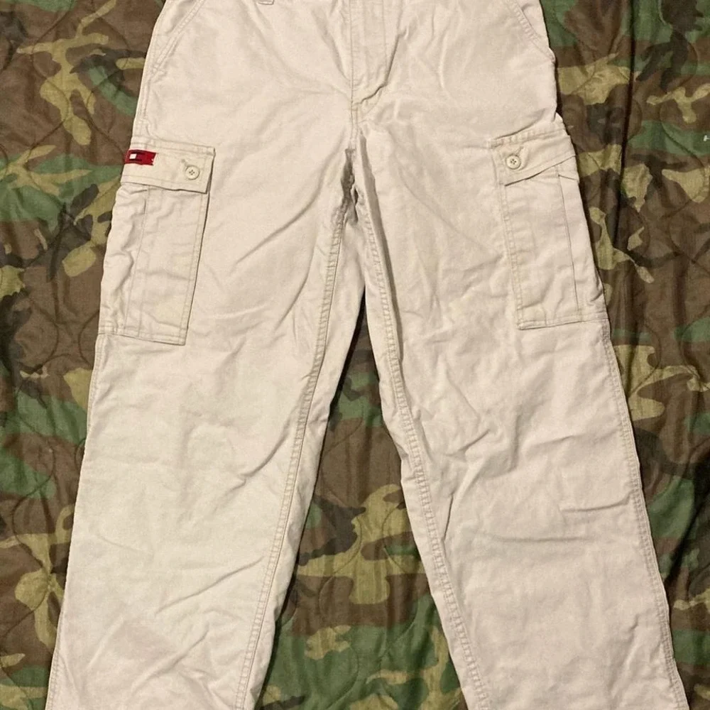 Tommy jeans‎ vintage 90s wide leg cargo pants baggy size 33/30.5